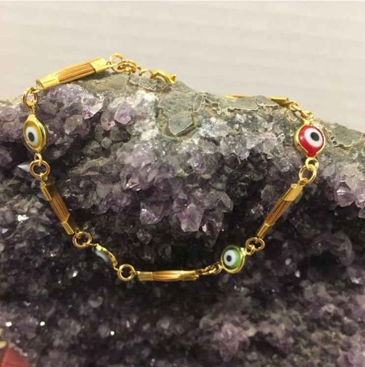 Golden Grass Eye bracelet